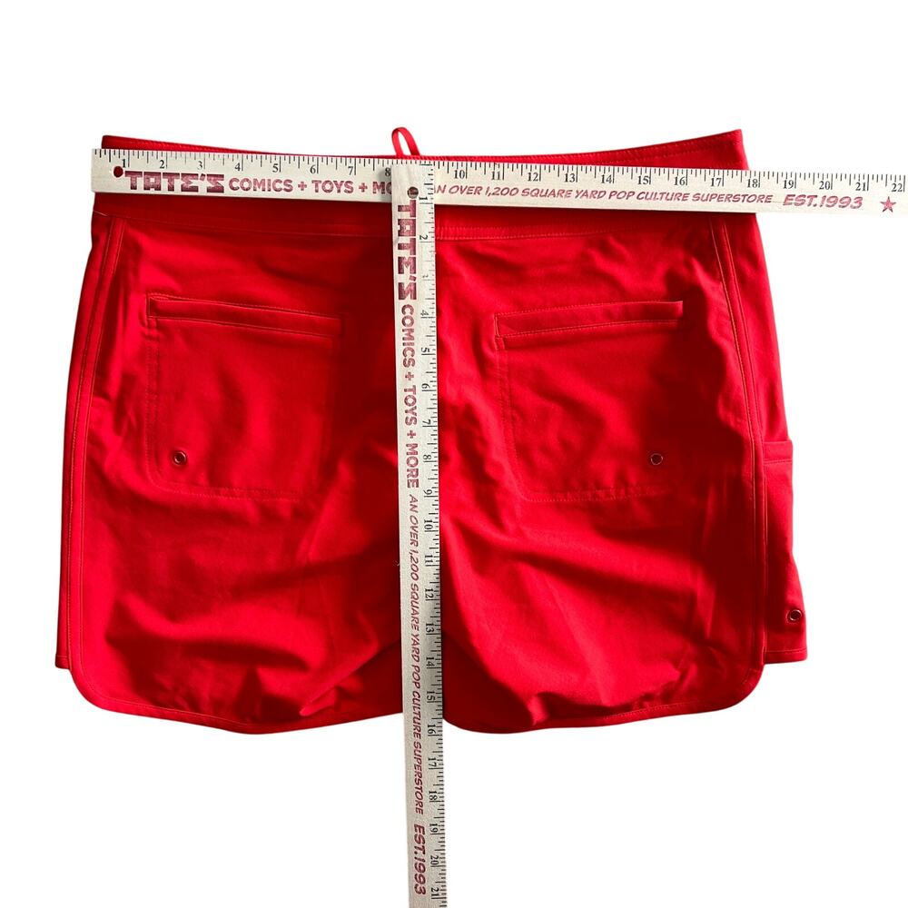 Athleta Red Board Shorts Women’s Size 12 Swim Surf Athletic - Picture 3 of 10